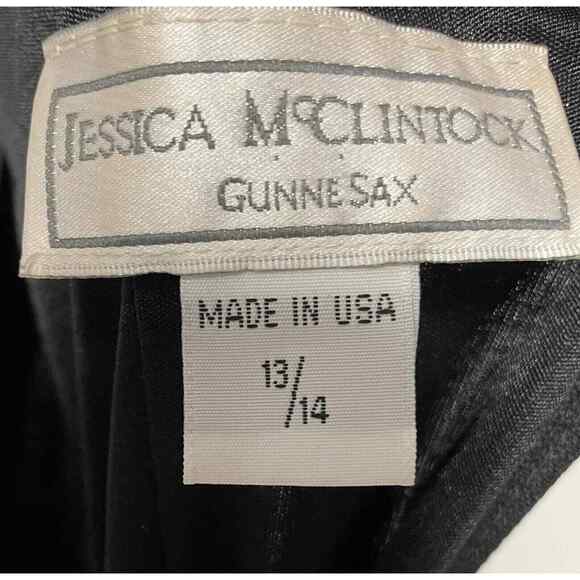 jessica mcclintock gunnesax silver full length prom formal dress size 13/14 Y2K - Picture 5 of 7